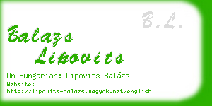 balazs lipovits business card
